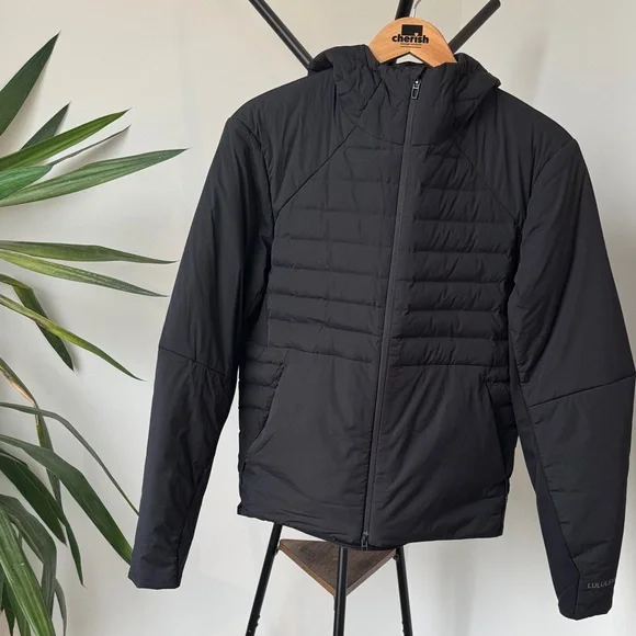 LULULEMON Black Puffer | Down For It All Hoodie | Medium - Picture 2 of 12